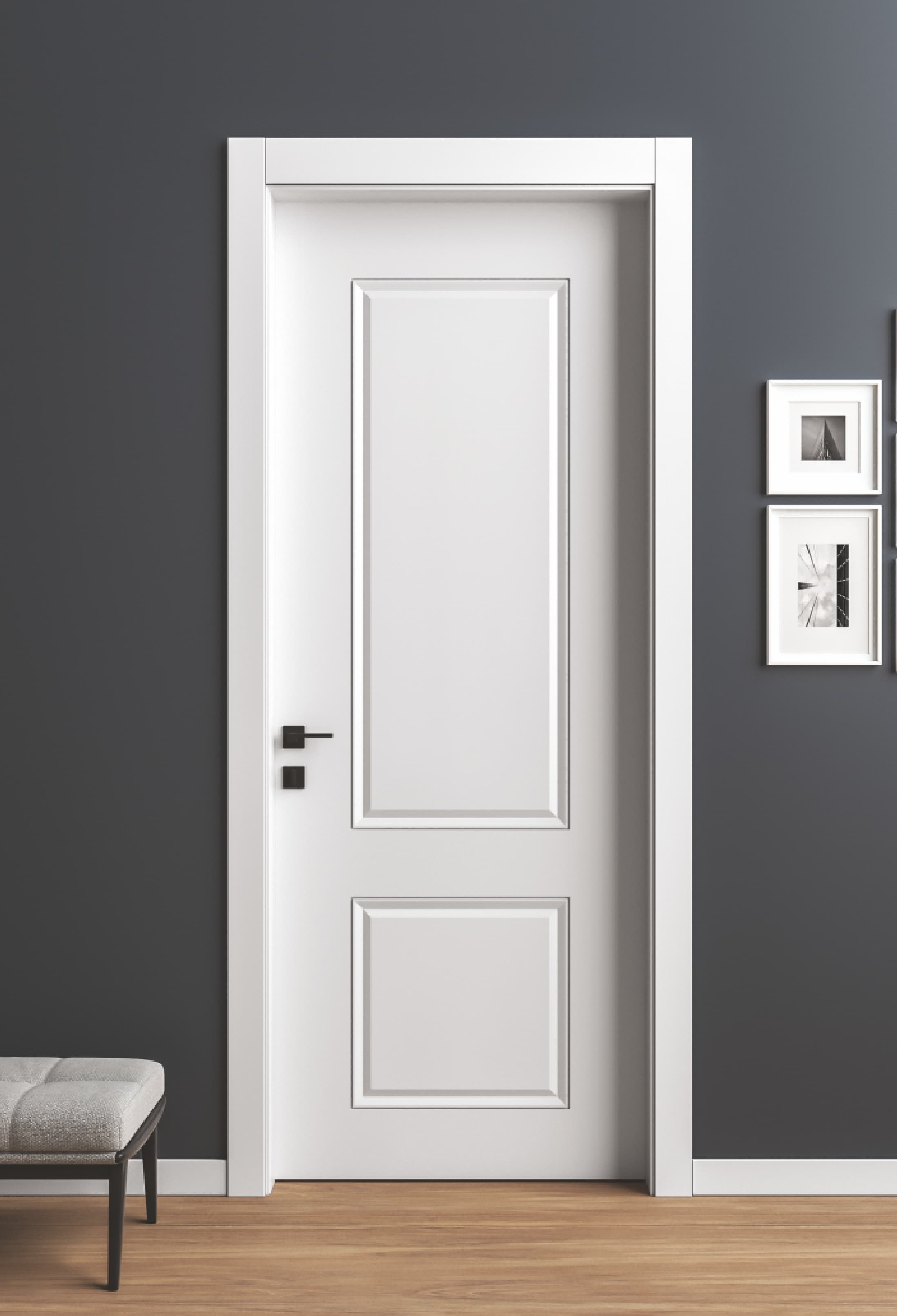 Country-2 Soft Touch White interior door